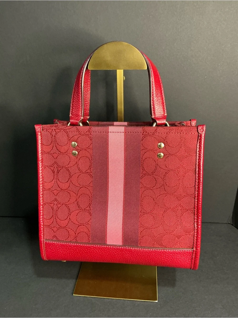 Coach Outlet Dempsey Tote 22 and Coach Cherry Charm